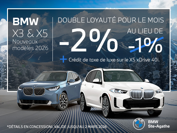 Bannière de BMW X3 et X5