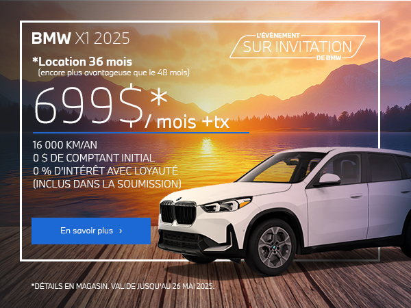 Bannière de BMW X1 2025