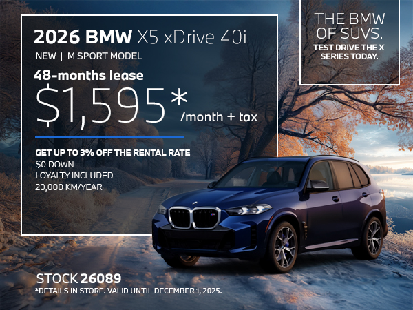 Bannière de BMW X5 xDrive 40i 2026