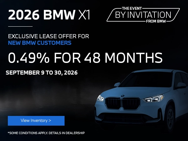 Bannière de L'événement sur invitation de BMW - X1