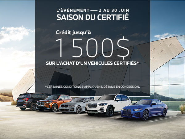 Bannière de L'ÉVÉNEMENT — 2 AU 30 JUIN SAISON DU CERTIFIÉ