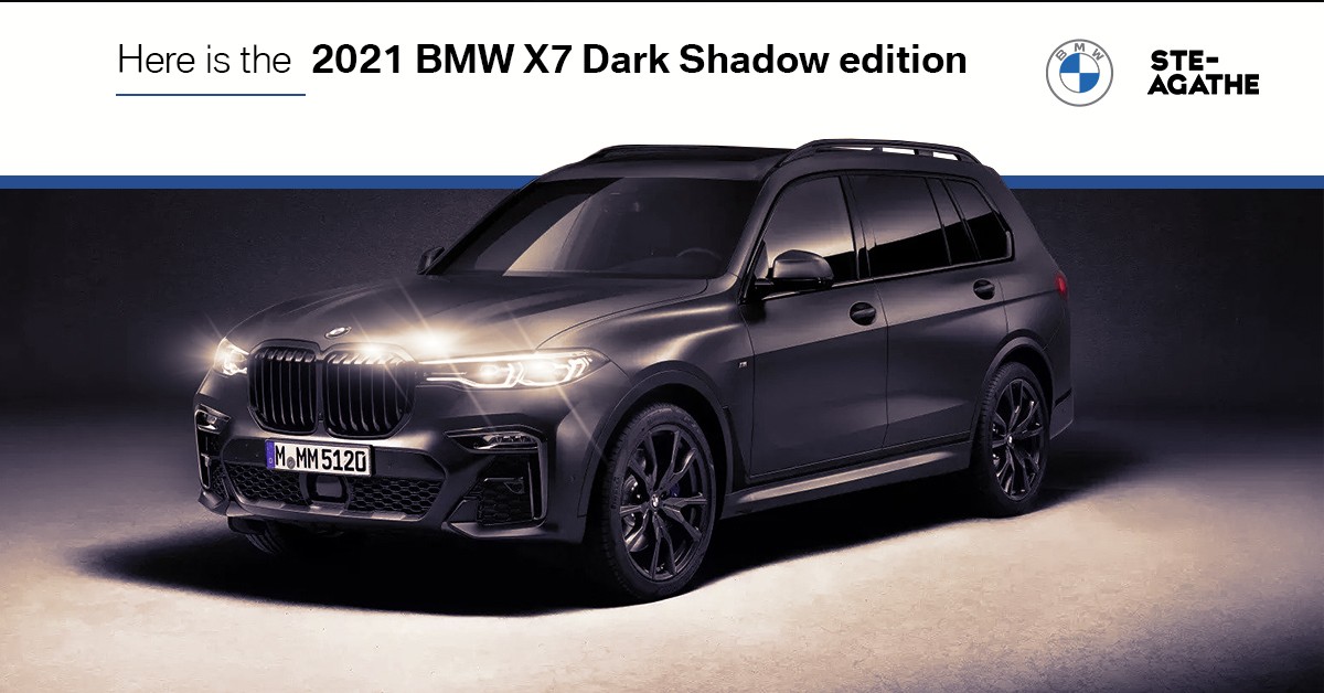 Voici le BMW X7 2021 Édition Dark Shadow