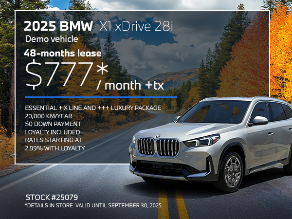 Bannière de BMW X1 xDrive 28i 2025