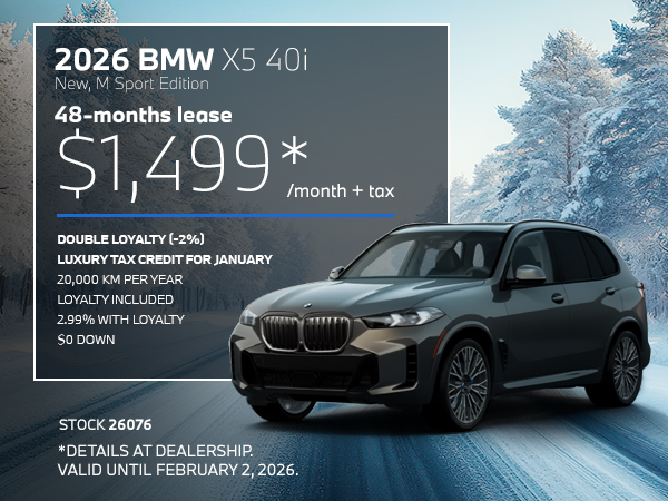 Bannière de BMW X5 40i 2026