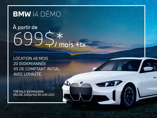 Bannière de BMW I4 DÉMO