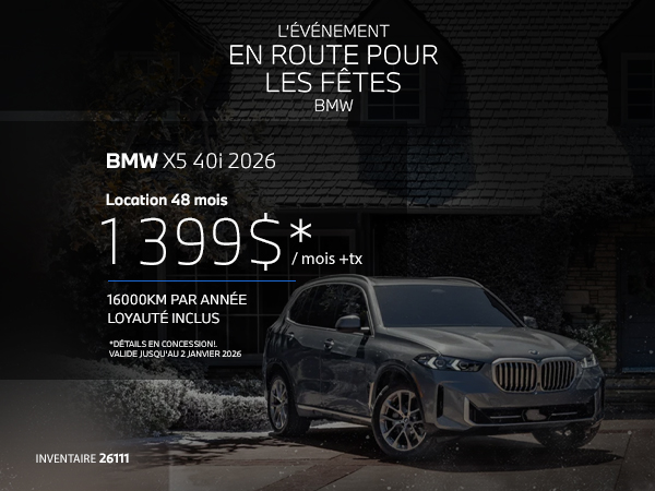 Bannière de BMW X5 xDrive 40i 2026