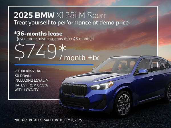 Bannière de BMW X1 28i M Sport 2025