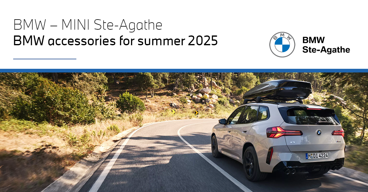 BMW accessories for summer 2025 at BMW – MINI Ste-Agathe