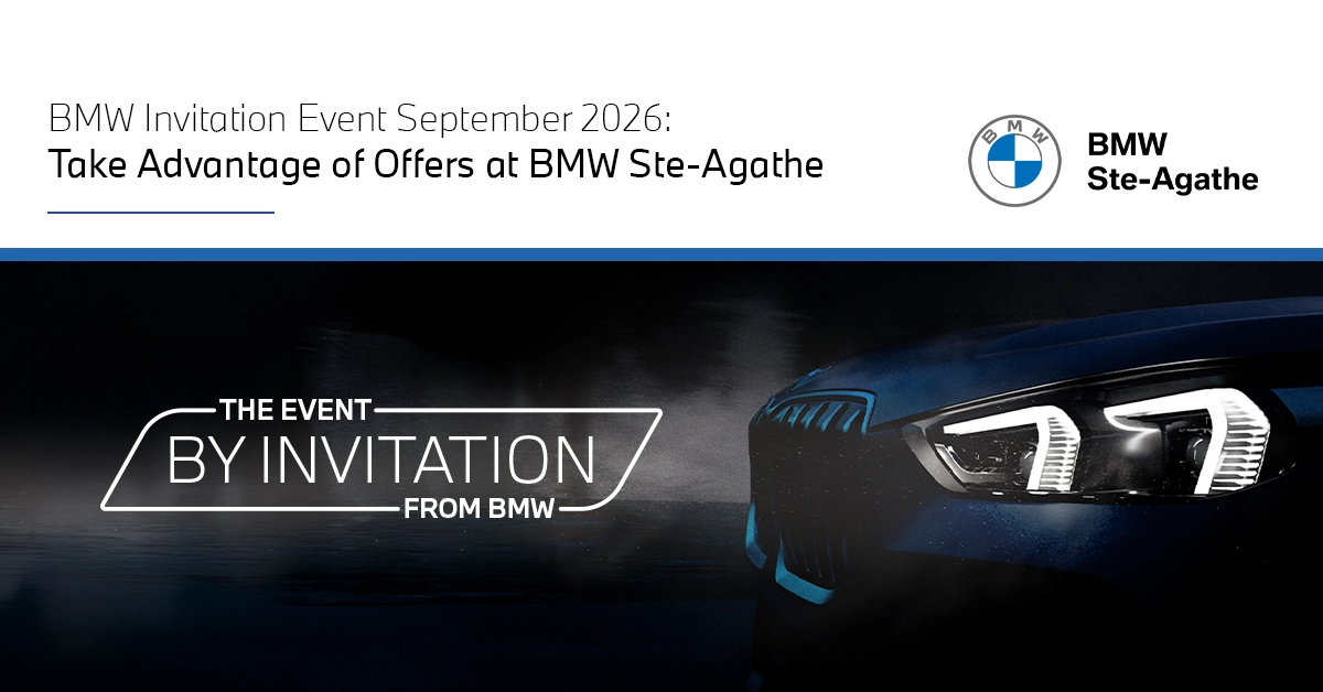 BMW Invitation Event September 2026: Take Advantage of Offers at BMW Ste-Agathe