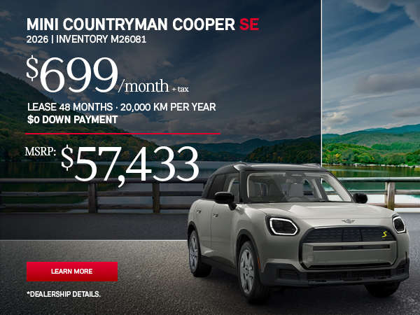 Bannière de MINI COUNTRYMAN COOPER SE 2026