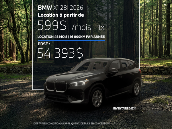 Bannière de BMW X1 xDrive28i 2026
