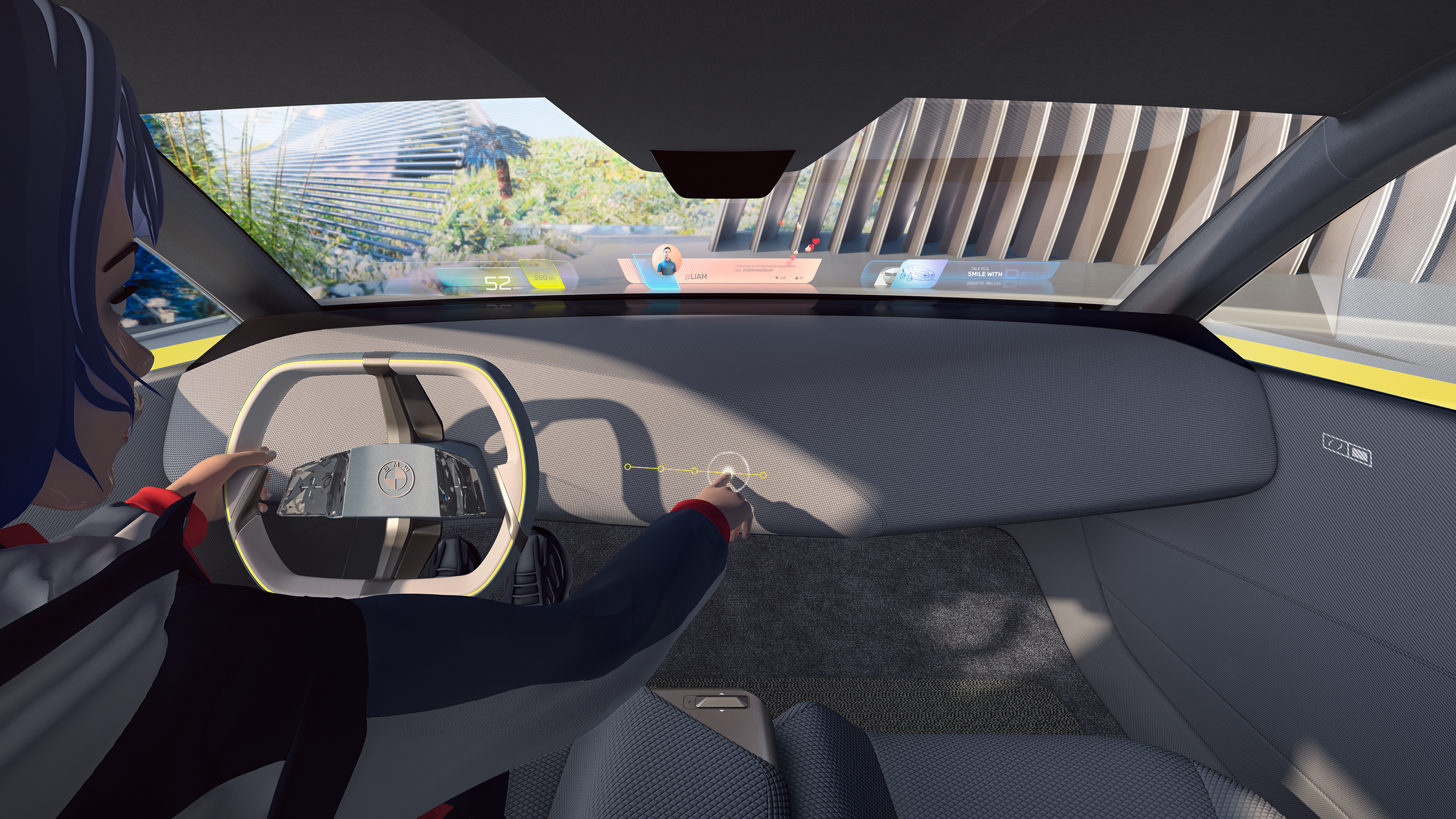 Interior of BMW concept i Vision Dee