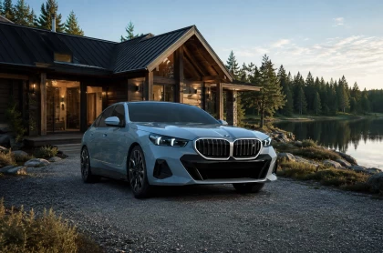Image of Vue rapprochée d'une BMW pour travailleur autonome et professionnel.