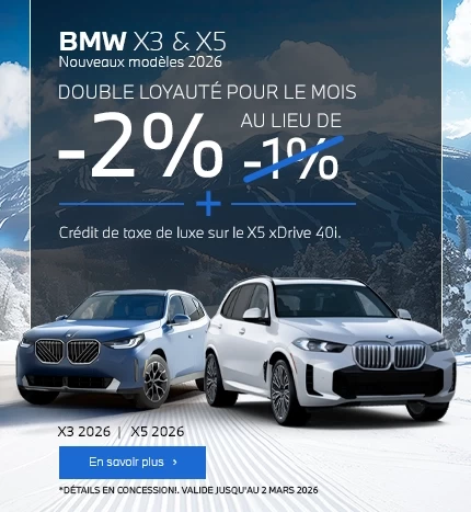 BMW X3 & X5 - Nouveaux modèles 2026